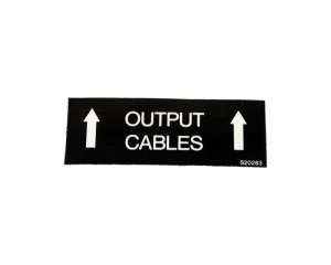Lincoln OEM "Output Cables" Decal / Sticker (9SS20283 / S20283)
