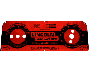 LINCOLN SA-200 Red Face 5-Selector FacePlate M-10926 - Aluminum Photo-Metal