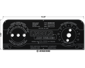 Lincoln SA-200 MIDNIGHT Matte Black Photometal  5-Selector NAMEPLATE/FACEPLATE (9SM10926/ M10926)