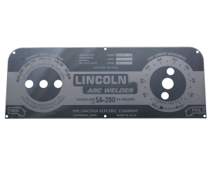 LINCOLN SA-200 Red Face 5-Selector FacePlate M-10926 - Mirrored Stainless Steel