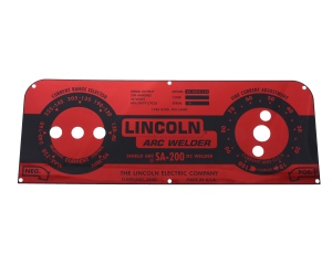 LINCOLN SA-200 Red Face 7-Selector FacePlate M-10926 - Aluminum Photo-Metal
