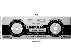 Lincoln SA-200 Red Face 5-Selector FacePlate Matte Aluminum Photometal (M8803)