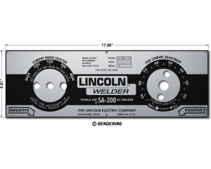 Lincoln SA-200 Red Face 5-Selector FacePlate Matte Silver Photometal (M8803)