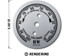 AC & DC BWParts Satin Silver Remote Box Faceplate Decal