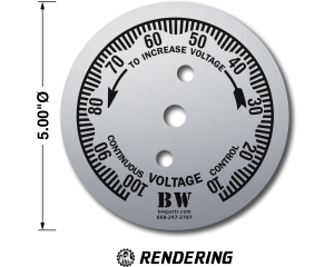 AC & DC BWParts Matte Silver Remote Box Faceplate Decal