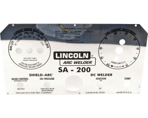 SA-200 Black Face welder Replacement Mirrored Gloss Aluminum Faceplate (9SL5171 / L5171)