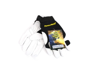 LARGE WHITE/BLACK MECHANICS GLOVES