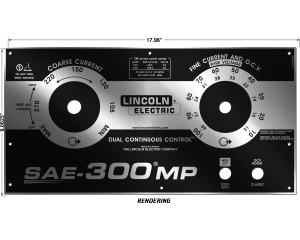 Lincoln SAE-300 MP Upper Gloss Black Photometal Faceplate (9SL16775 / L16775)