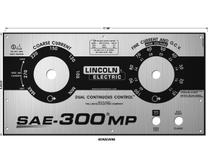 Lincoln SAE-300 MP Upper Satin Silver Photometal Faceplate (9SL16775 / L16775)