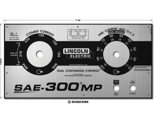 Lincoln SAE-300 MP Upper Satin Silver Photometal Faceplate (9SL16775 / L16775)