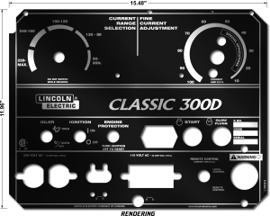 Lincoln Classic 300D Gloss Black Photometal Faceplate (9SL10849-3 / L10849-3)