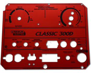 BW401-1 RED - Lincoln Classic 300D Gloss Mirrored Red Faceplate (9SL10849-3-L10849-3)