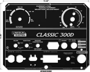 Lincoln Classic 300D Matte Black Photometal Faceplate (9SL10849-3 / L10849-3)