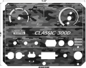 Lincoln Classic 300D Matte Camo Photometal Faceplate (9SL10849-3 / L10849-3)