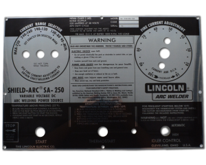 Lincoln SA-250 Perkins 3.152 Mirrored Gloss Two Tone Photometal Faceplate - Codes below 8900 (9SL6336 / L6336)