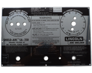Lincoln SA-250 Perkins 3.152 Mirrored Gloss Two Tone Photometal Faceplate - Codes below 8900 (9SL6336 / L6336)