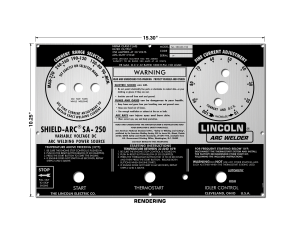 Lincoln SA-250 Perkins 3.152 Satin Photometal Faceplate - Codes below 8900 (9SL6336 / L6336)