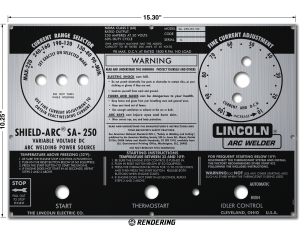Lincoln SA-250 Perkins 3.152 Satin Photometal Two Tone Faceplate - Codes below 8900 (9SL6336 / L6336)