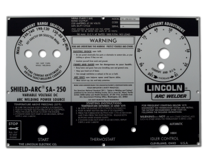 Lincoln SA-250 Perkins 3.152 Matte Photometal Two Tone Faceplate - Codes below 8900 (9SL6336 / L6336)