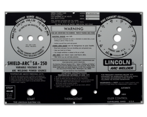Lincoln SA-250 Perkins 3.152 Matte Photometal Two Tone Faceplate - Codes below 8900 (9SL6336 / L6336)