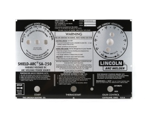 Lincoln SA-250 Perkins 3.152  FACEPLATE - Codes below 8900 (9SL6336 / L6336)