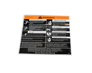 Lincoln OEM General Warning Decal Sticker (9SM16197 / M16197) 5 5/8" x 5 1/2"