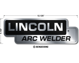 Lincoln SA-200, SA-250 "Lincoln Arc Welder" Gloss Black Photometal Nameplate