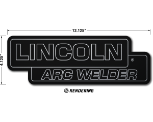 Lincoln SA-200, SA-250 "Lincoln Arc Welder" Midnight Black Matte Photometal Nameplate