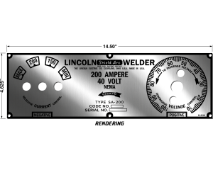 Lincoln Short Hood Faceplate 4-Selector Mirrored Gloss Photometal (9SM6549 / M6549)