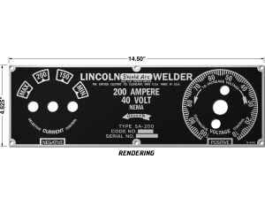 Lincoln Short Hood Faceplate 4-Selector Satin Black Photometal (9SM6549 / M6549)