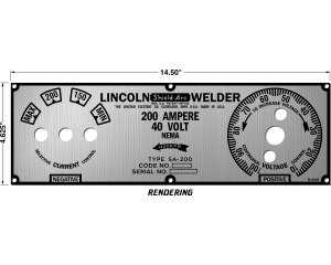 Lincoln Short Hood Faceplate 4-Selector Satin Silver Photometal (9SM6549 / M6549)