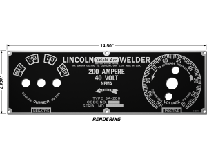 Lincoln Short Hood Faceplate 4-Selector Matte Black Photometal (9SM6549 / M6549)