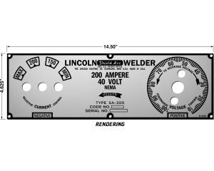 Lincoln Short Hood Faceplate 4-Selector Matte Silver Photometal (9SM6549 / M6549)