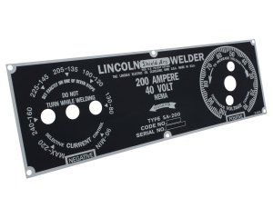 Lincoln SA-200 OEM Style 7 selector Short Hood Faceplate (9SM6549 / M6549)