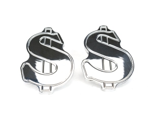 New School Polished Dollar Sign Control Knobs for SA-200 / SA-250 CODES ABOVE 8200 & 8017, Classic I, II, III, IIID, 300D, and Pipeliner 200D