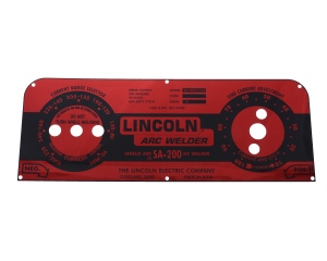 LINCOLN SA-200 Red Face 7-Selector FacePlate M-10926 - Aluminum Photo-Metal