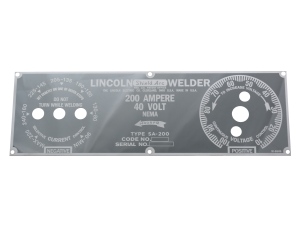 Lincoln SA-200 OEM Style Mirrored Stainless Steel 7 selector Short Hood Faceplate (9SM6549-7 / M6549-7)