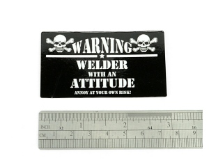 Welder with Attitude Helmet Sticker
