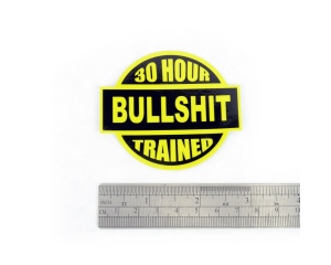 30 Hour BS Trained Helmet Sticker