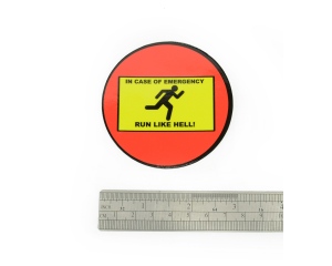 Emergency Run Like Helmet Sticker
