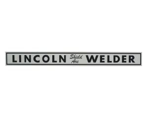 Lincoln Shield Arc Name Plate - Silver/Black