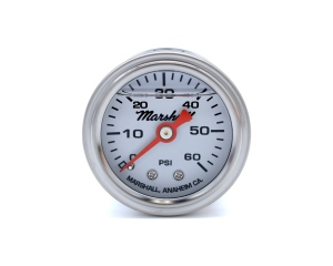 SA-200 / SA-250(Gas)  0-60 PSI Direct Mount 1/8"npt Fuel, Oil Pressure Gauge, Liquid Filled