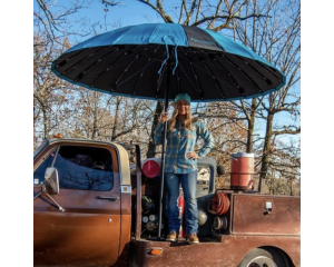 Pipeliners Cloud 8' Teal Canopy 60MPH Tested Umbrella