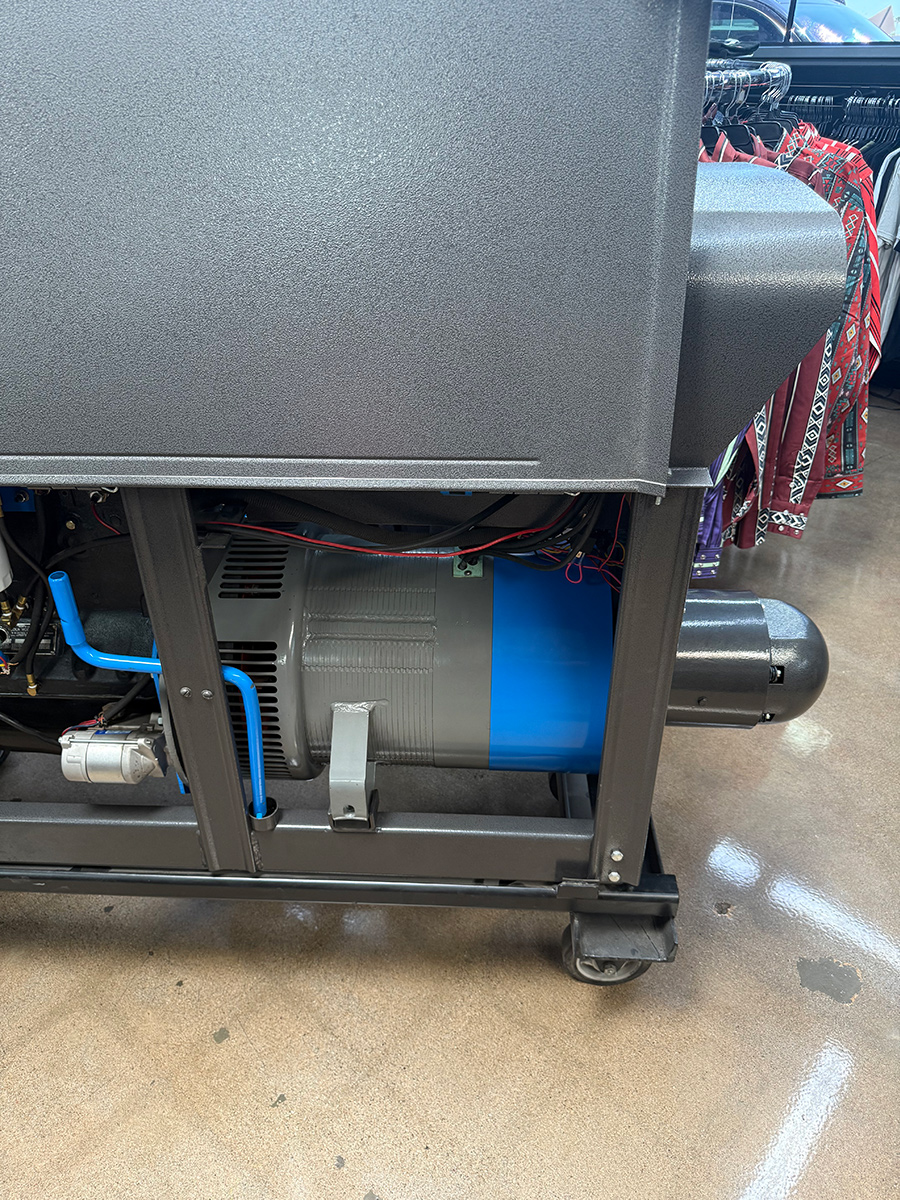 Under hood view showing stator housing location